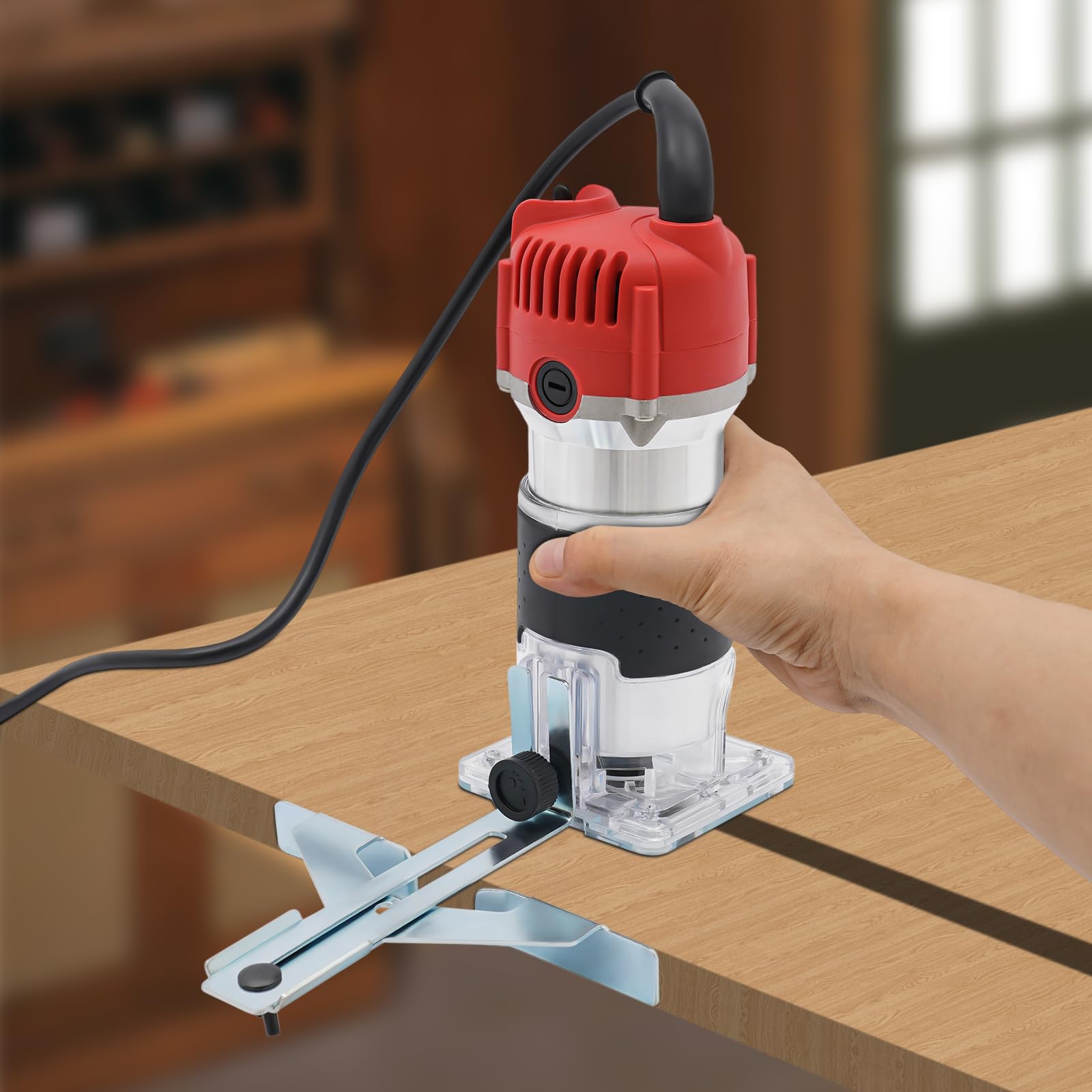 Fresa superiore 6,35 mm, fresa per legno, fresatrice per legno, fresatrice per legno, fresatrice per legno, fresatrice a mano in legno, fresatrice per bordi 220 V, 800 W