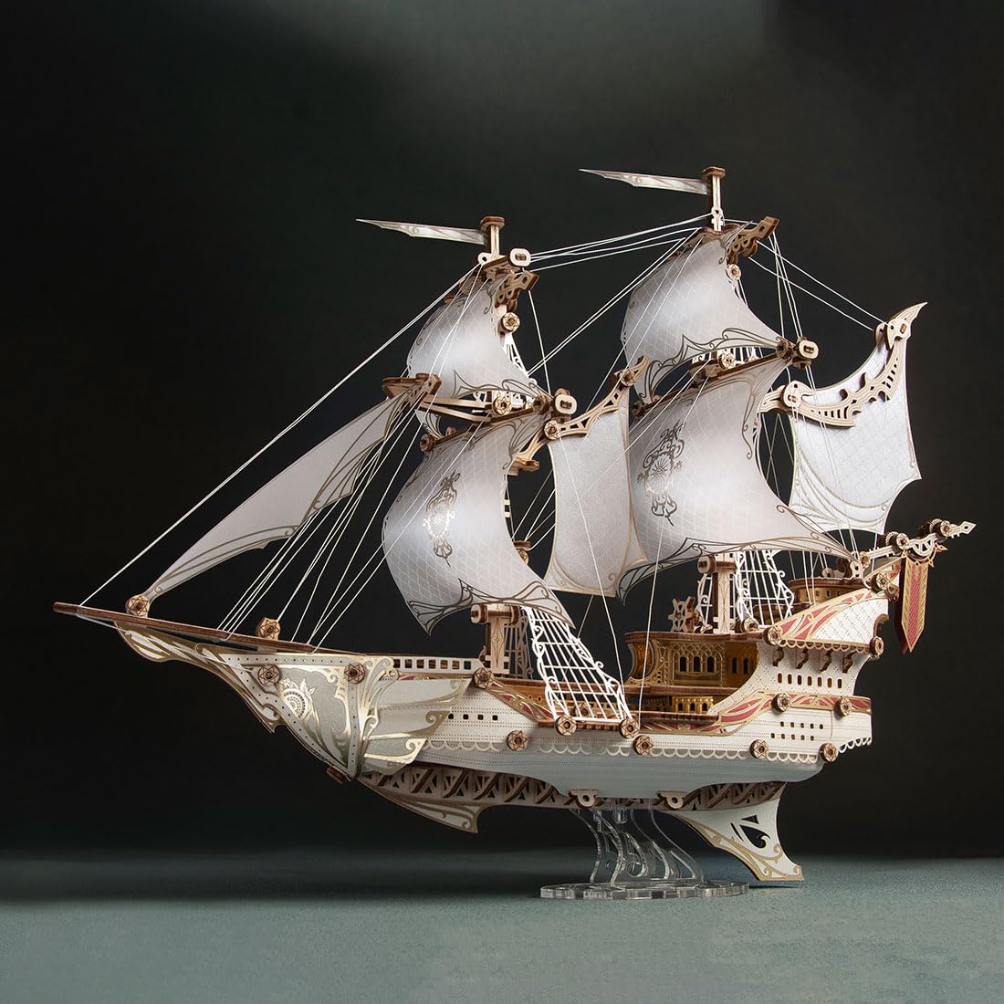 3D Holzpuzzle Piratenschiff Modell – Segelschiff Bausatz, Abenteuer, Wohnkultur Dekoration, kreatives Geschenk für Erwachsene und Jugendliche