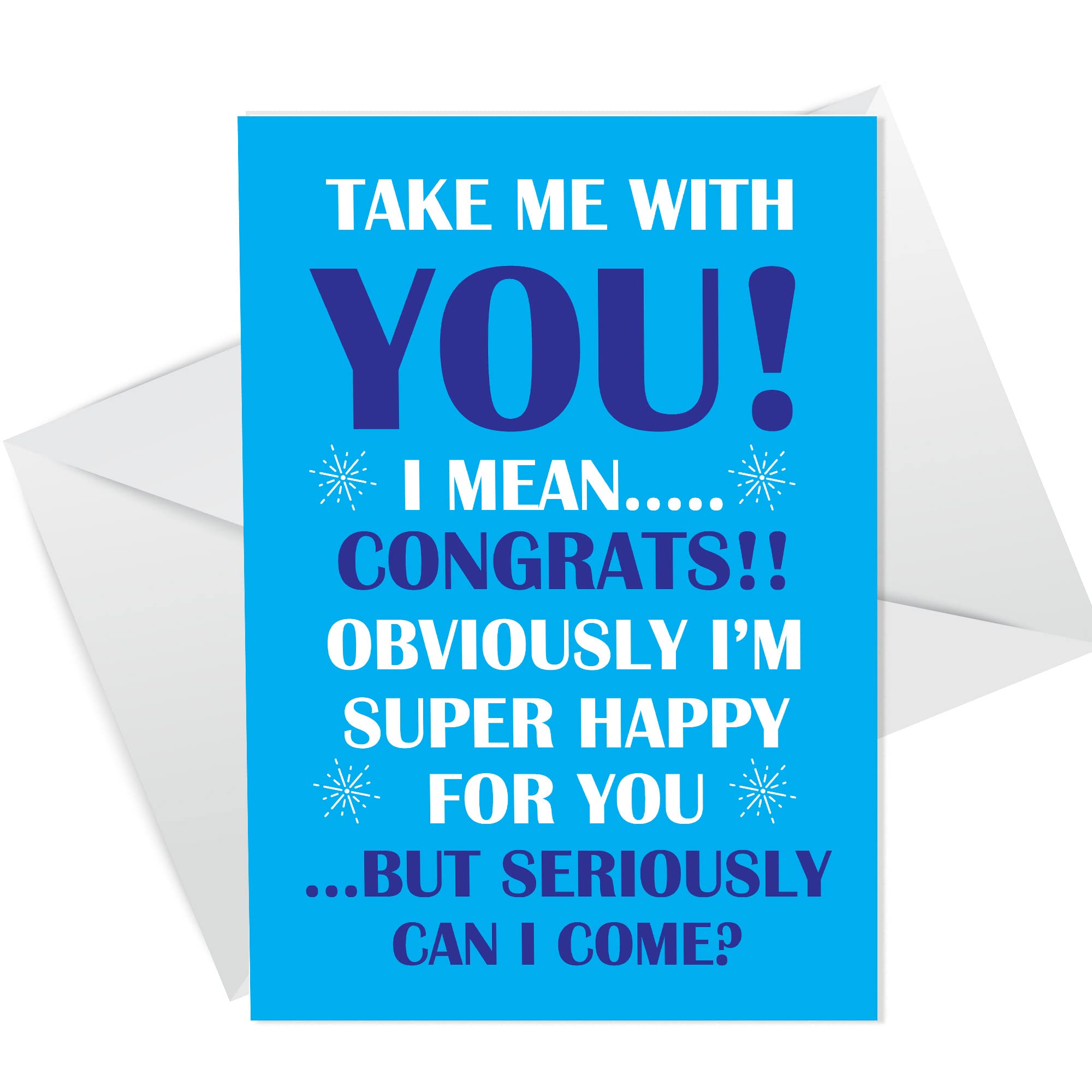 RED OCEAN Funny Rude Leaving Card | Cards for New Job | Farewell Coworker Colleague Card | Good Luck Card Congratulations Card | Leaving Job Card