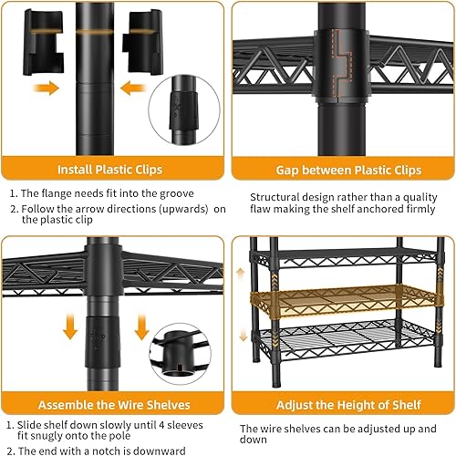 Miniatura 6 de Perchero portátil con ruedas para colgar ropa, perchero de alambre ajustable resistente con cesta y barra de colgador, estante de metal