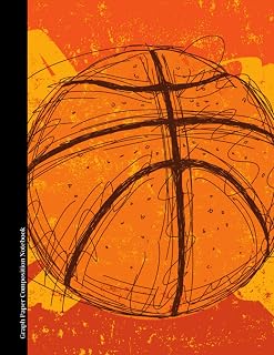 Graph Paper Composition Notebook: 5x5 Graph Ruled | 100 Pages | Grid Paper for Math, Science, Engineering, Accounting Students | Basketball Doodle (Basketball Notebooks | Graph Paper)