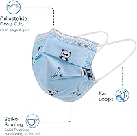 Vista 2 de Kids Disposable Face Mouth Mask 3-Ply with Ear Loop 50-Pack Children's Mask