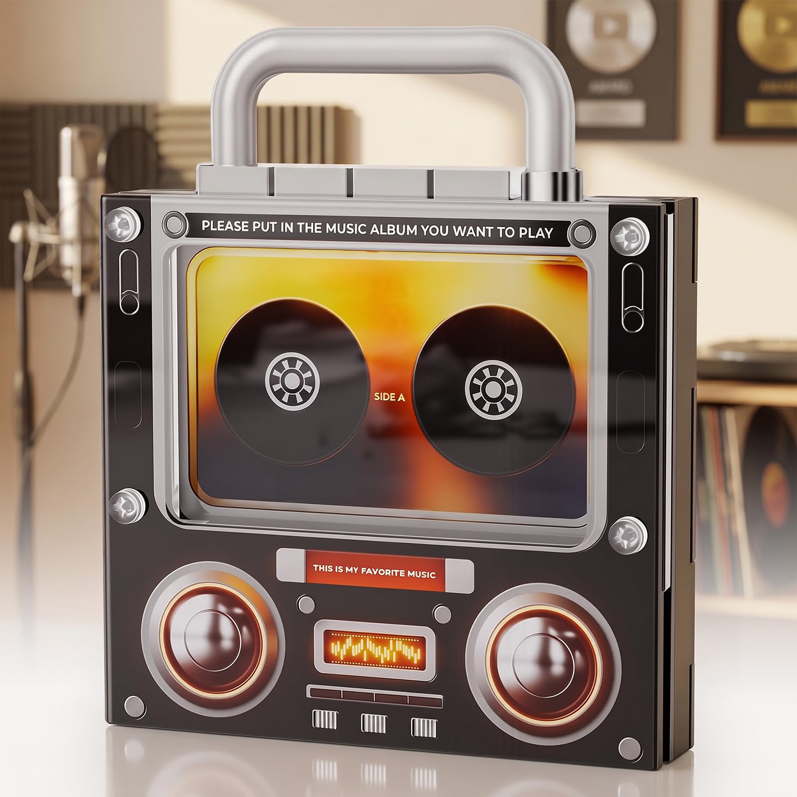 Yctze Musique Aimant de Réfrigérateur, Design Cassette Rétro 256GB