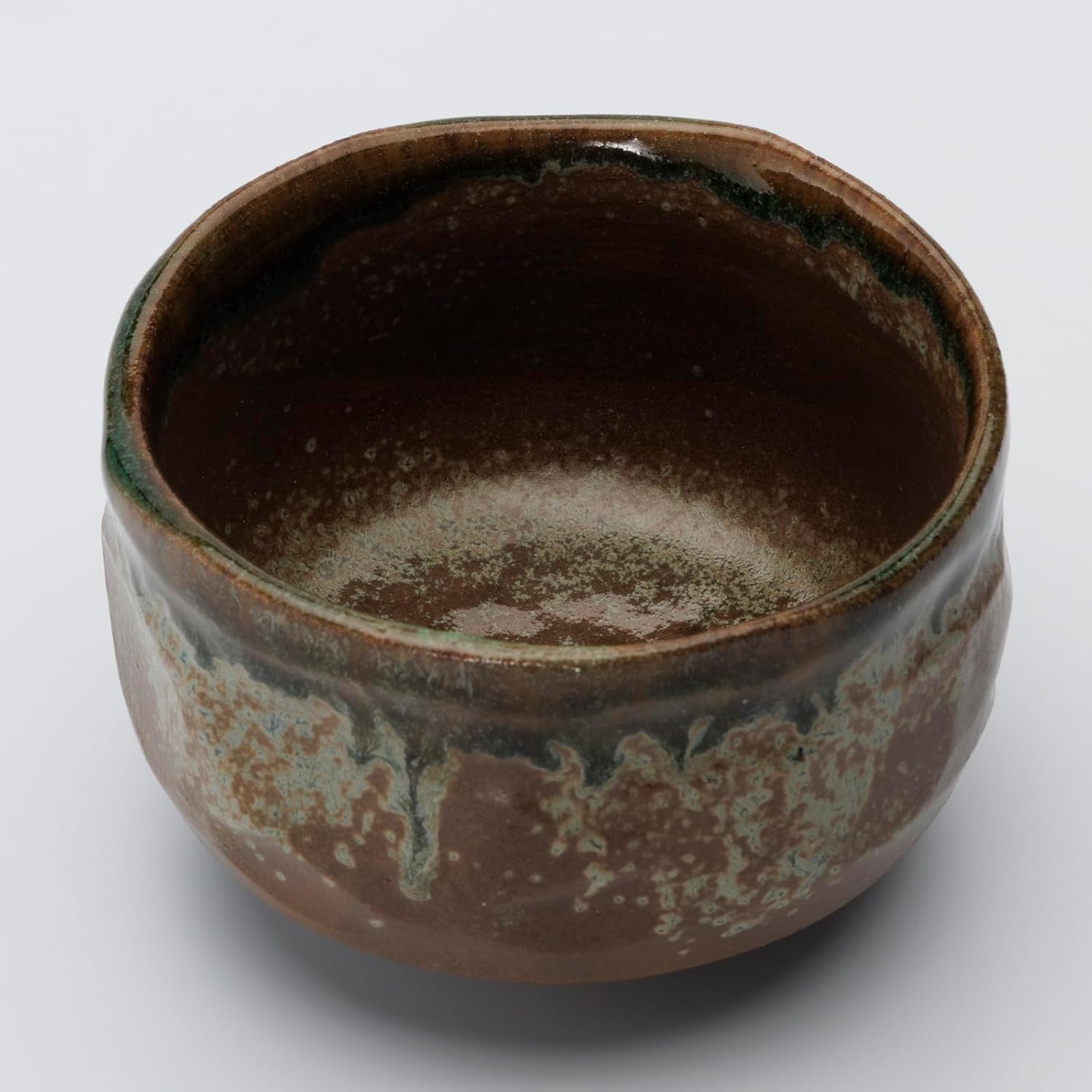 Mino Pottery 505-29 Matcha Bowl, Green Glaze, Green Glaze, Made in Japan