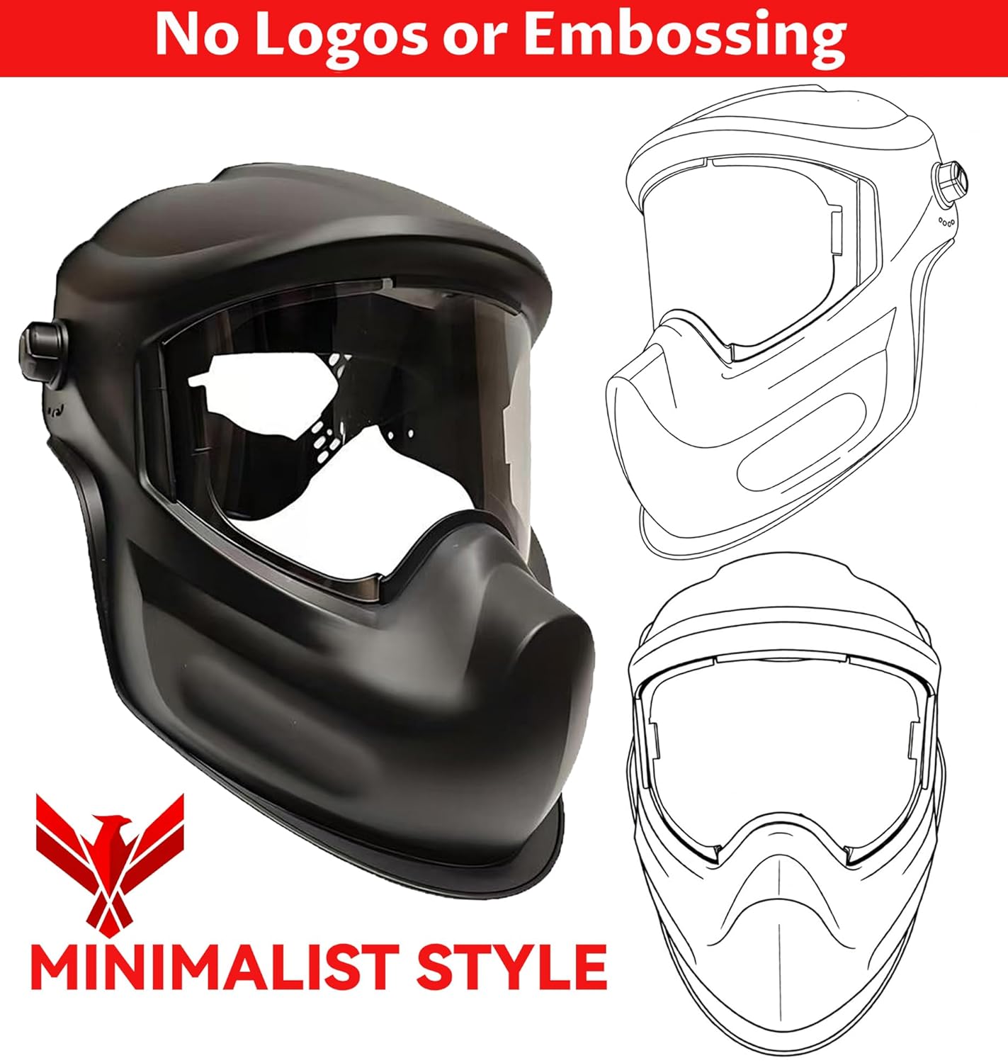 PHOENISING THE FORCE Safety Face Shield Upgraded Headgear Tint Visor Clear & Anti-Fog Lens Impact Protection for Grinding