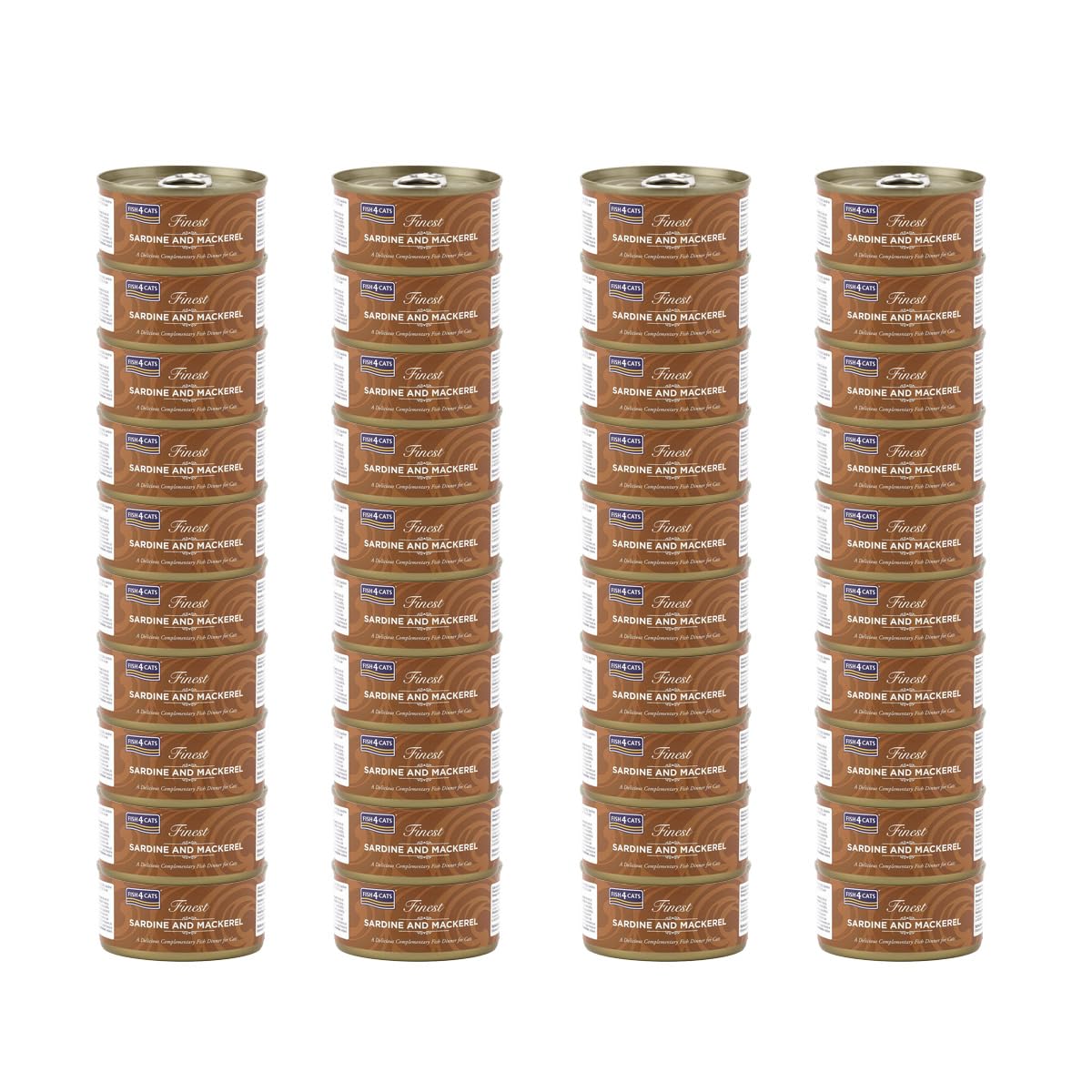 Fish4Cats Finest Wet Cat Food Sardine with Mackerel Multipack (40 x 70g Tins) — image 1