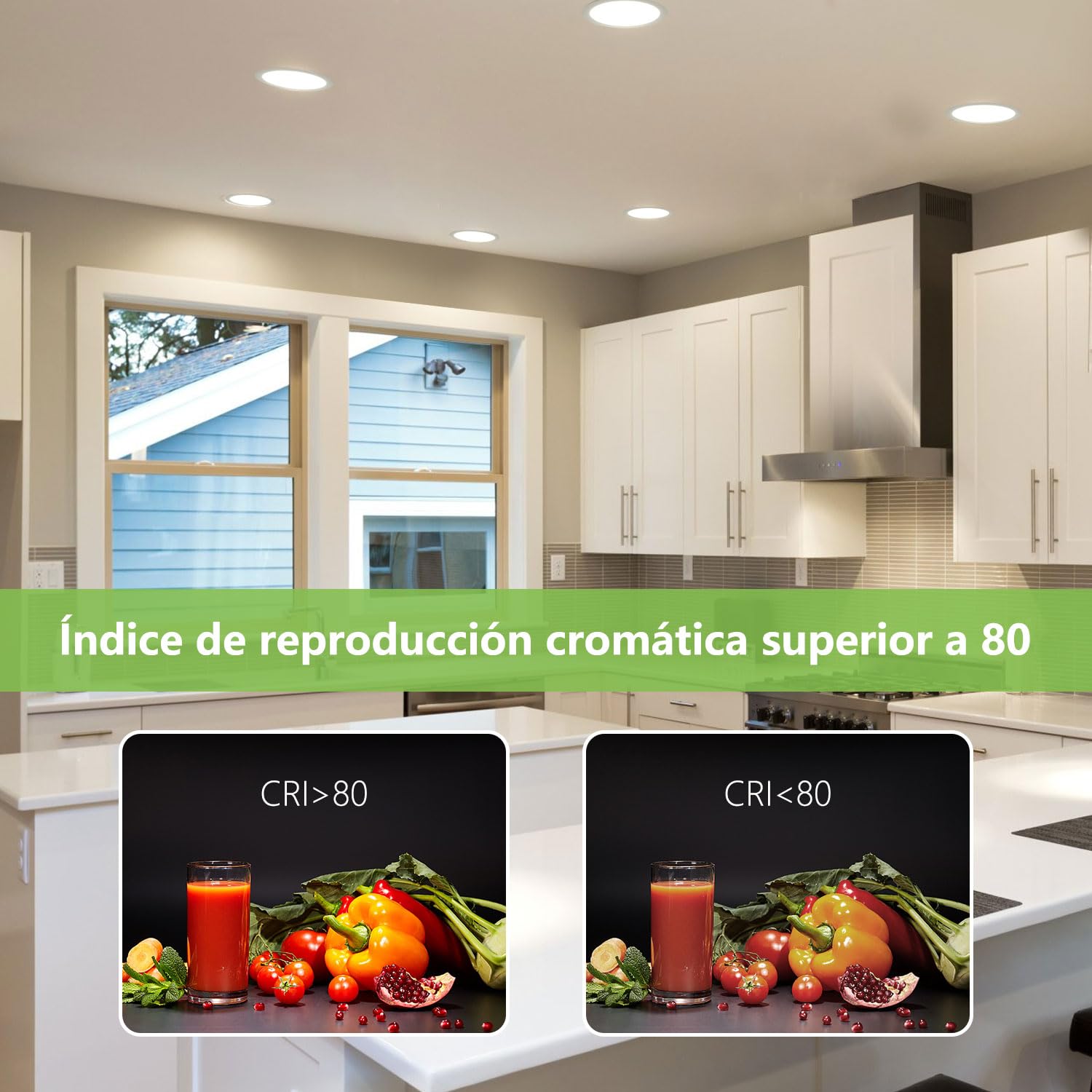 5er 12w LED Panel redondo Luz de techo blanca Foco empotrable regulable, extremadamente plano, 220V 720Lumen reemplaza a los tubos fluorescentes de 100W Luz de techo LED