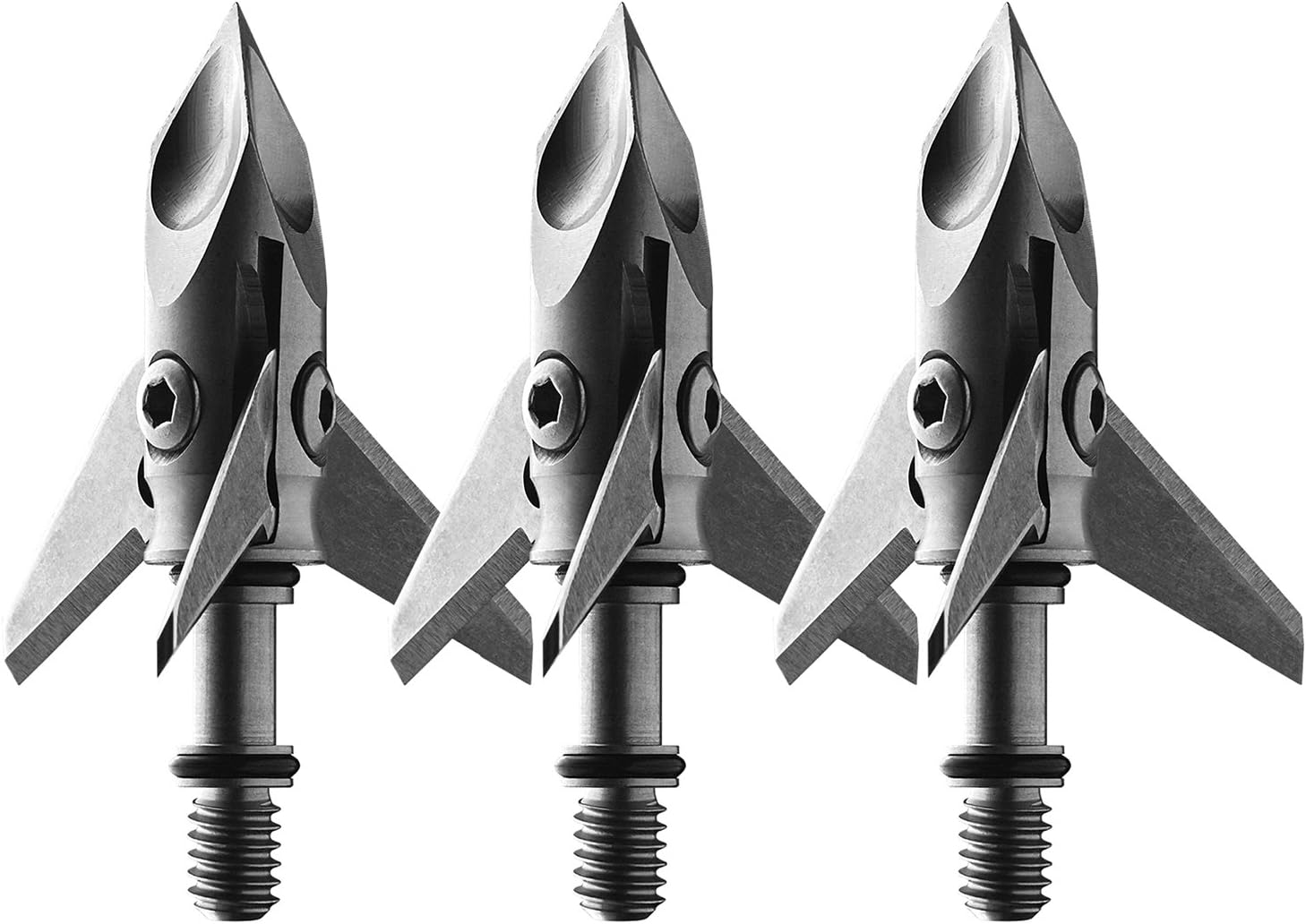 100 Grain Single Bevel Blade Broadheads (3 Pack), Small, Silver, One Size (73550)