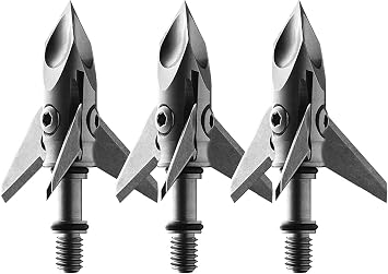 RAMCAT 100 Grain Single Bevel Blade Broadheads 3 Pack, Small, Silver, One Size 73550