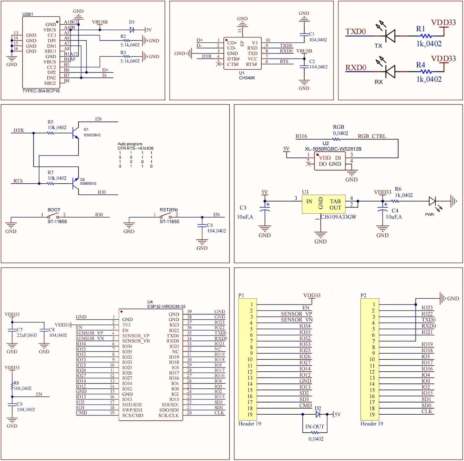 2 Pack ESP32-DevKitC-32E Development Board for IoT Smart Home/Industrial Control, Dual-Core 240MHz Wi-Fi + Bluetooth 5.0 with USB-C, Original ESP32-WROOM-32E Module (Arduino/Python/IDF) (16M)