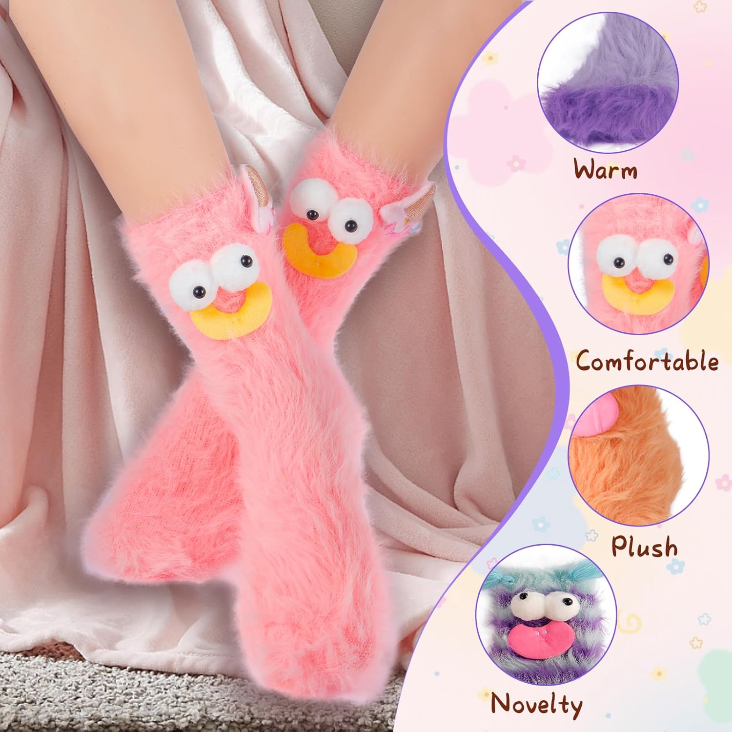Magnetic Holding Hands Socks,Crazy socks,Gifts for teen girls,Funny Magnetic Suction Couple Socks