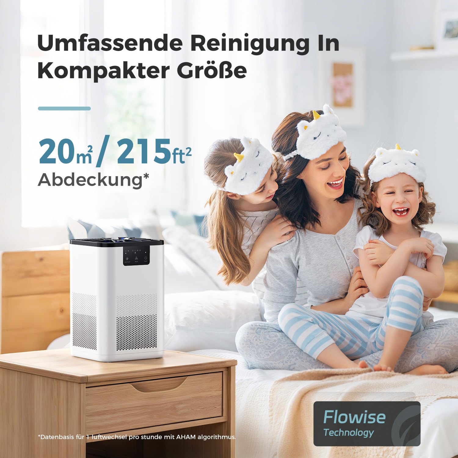 AROEVE Pour Chambre À Coucher oczyszczacz powietrza Avec Fonction D'aromathérapie Pour Les Odeurs De Fumée, De Pollen, De Poils D'animaux Et De Cheveux 20 Db oczyszczacz powietrza Pour C