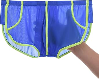 Mens See Through Underwear Sheer Boxer Briefs Ice Silk Briefs for Men