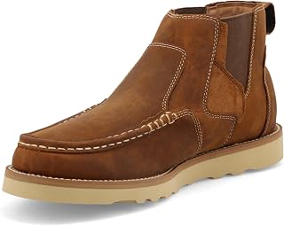 Men's 12" Alloy Toe Waterproof Western Work Boot – Leather, CellStretch Comfort, EH Rated, Slip Resistant