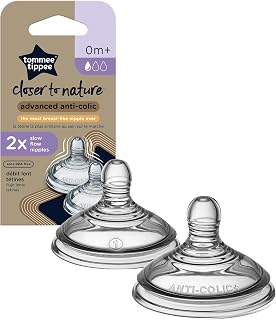 Tommee Tippee Advanced Anti-Colic Baby Bottle Nipple, Slow Flow, 2 Count