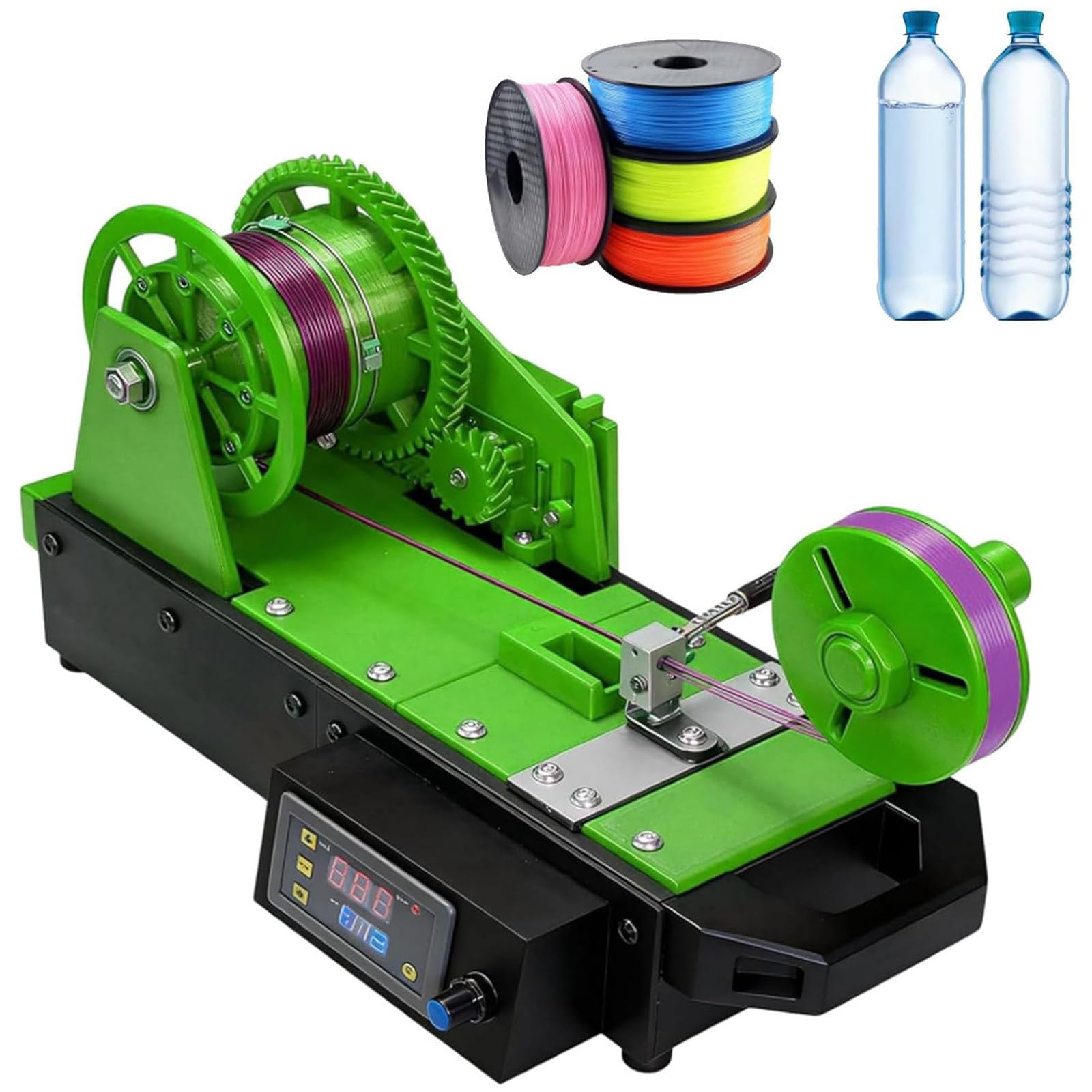 DDZJTPP 3D Printer Extruder Filament Maker Machine,Desktop Filament Maker Machine,Digital Temperature Control,Recycled PET Bottle Recycler for Families,DIY Makers,Small Studios D