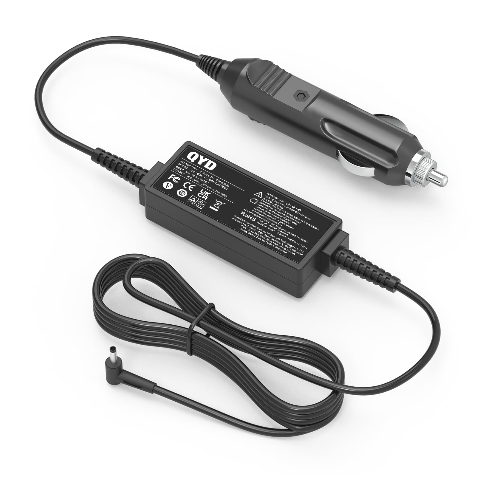 65W Cargador de Coche para Lenovo IdeaPad 1 3 5 110 110s 310 320 330 | Carga de 65W, compatible con Lenovo IdeaPad 1 3 5 110 110s 310 320; ideal para trayectos diarios, trabajo y viajes en coche.