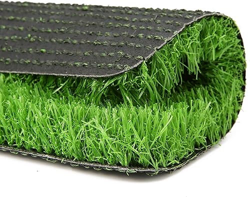Miniatura 3 de Fasmov Alfombra de césped artificial verde de 3.2 x 6.5 pies, césped sintético realista de lujo, césped sintético grueso, perfecto para interiores y