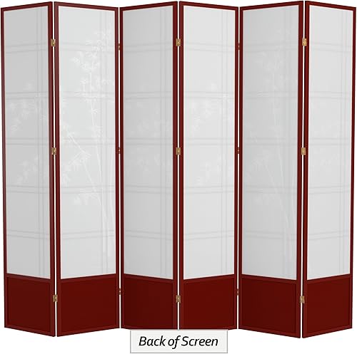 Miniatura 35 de Oriental Furniture - Pantalla Shoji para árbol de bambú de 7 pies de alto, color miel, 6 paneles Miel,Natural,Negro