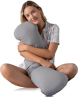 SleepCloud 6.5lbs Weighted Body Pillow (41"x10") - Cooling Full Body Pillow for Adults, Deeper Sleep & Side Sleeping