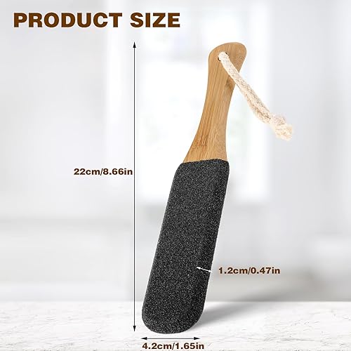 Miniatura 7 de Mango de limpieza de pies, lima de pie de madera, removedor de callos profesional, pedicura, raspador de pies para talones agrietados, piel muerta,