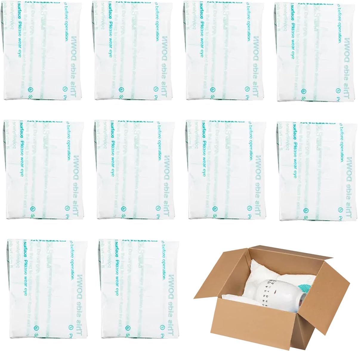 10 bolsas de espuma de 14"x16" para envío, espuma de embalaje expandible para PC y artículos de forma irregular, material protector de envío de computadora a prueba de golpes para dispositivos electrónicos y frágiles