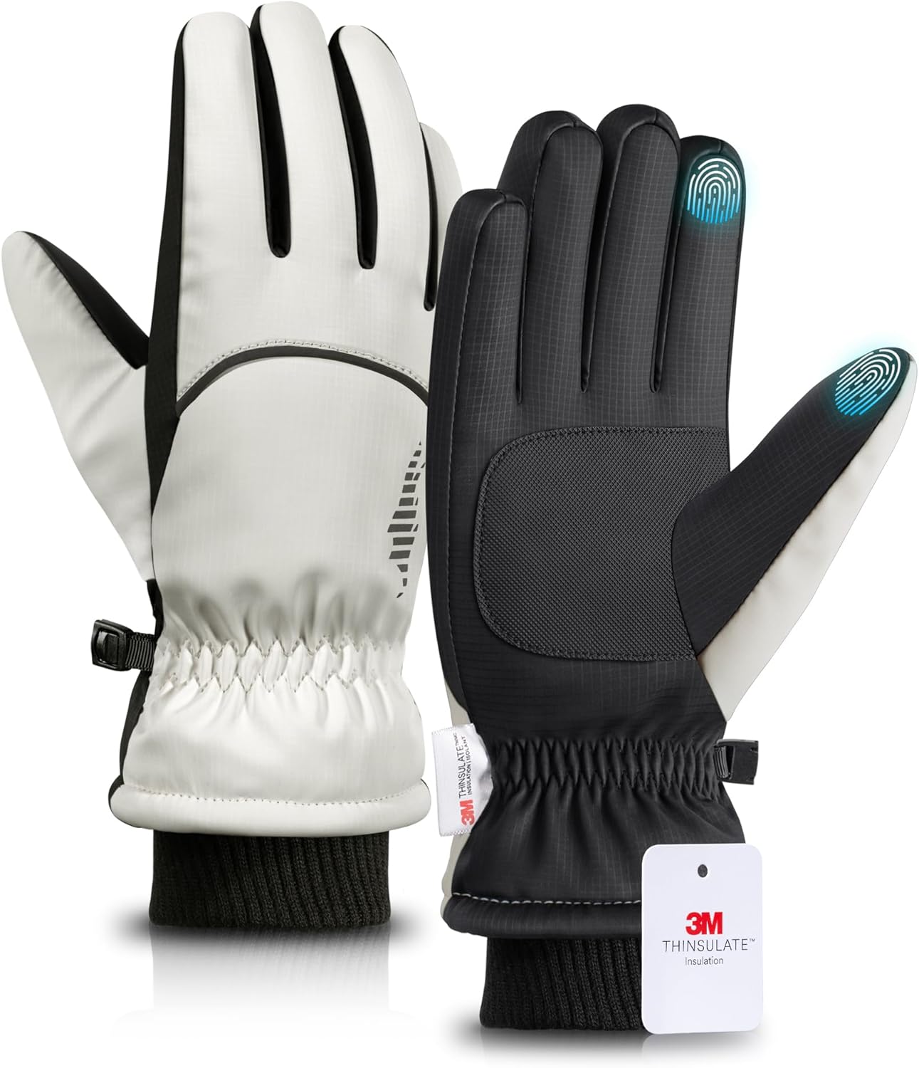 rivmount Winter Gloves with Waterproof/Touchscreen/Warm, Thermal Snow Glove for Cold Weather Running, Ski, Cycling, Women Men