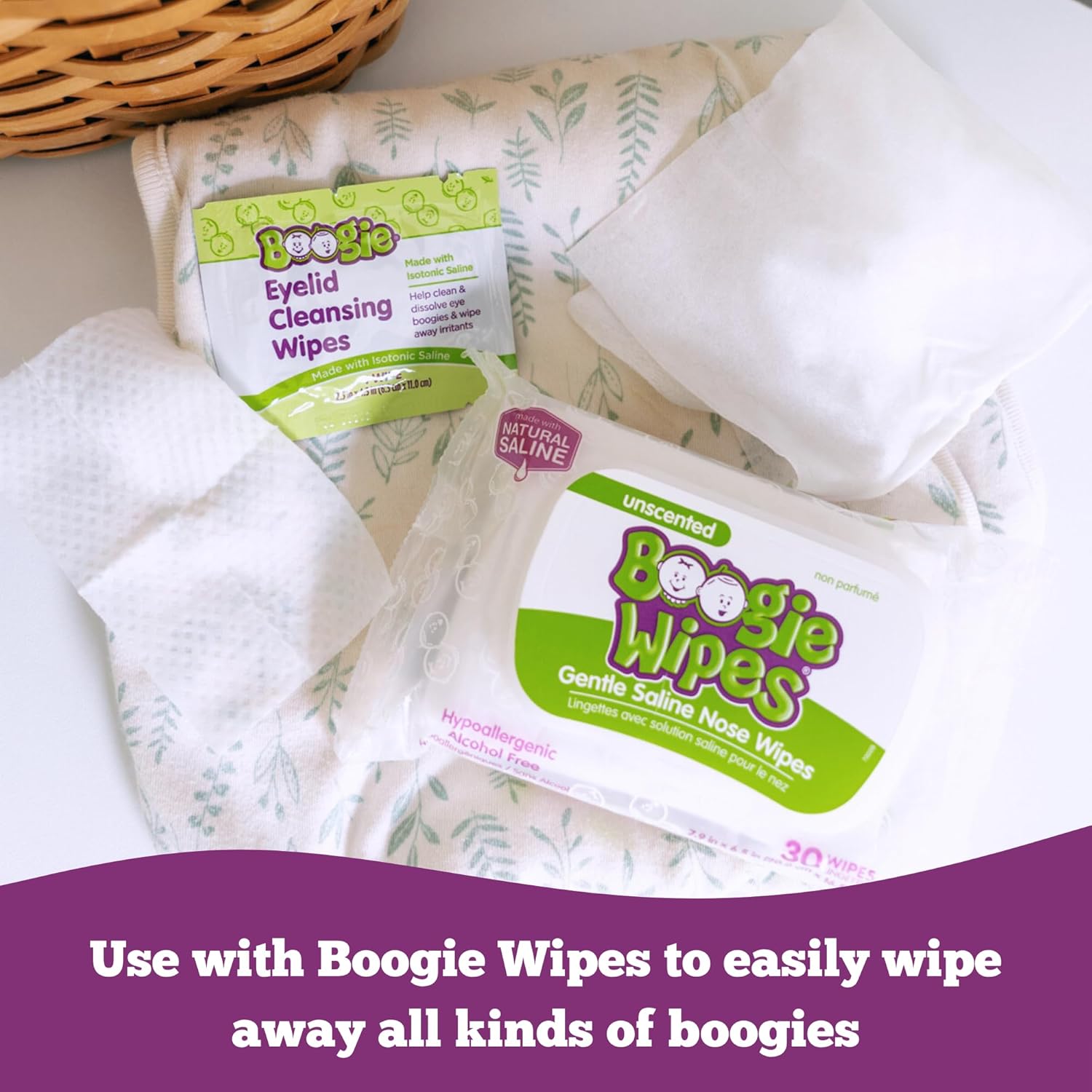 Boogie Eyelid Cleansing Wipes for Baby, Kids & Adults, Made with Isotonic Saline, Individually Wrapped, 25 Ct - Image 5