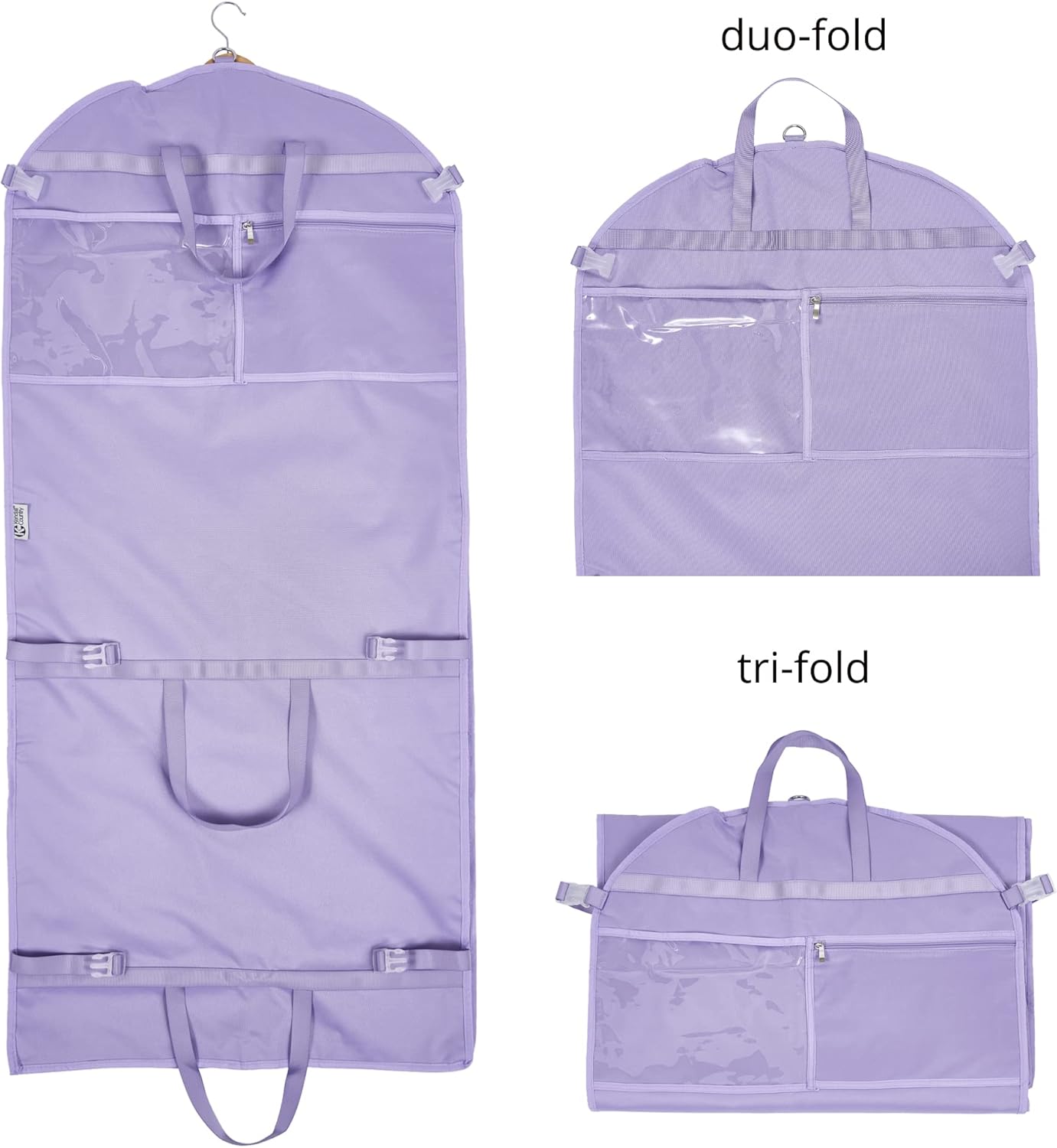 review Premium Waterproof Hanging Garment Bag - 52 inch Clothes Bag with Gusset, 4 Pockets, Accessory Pouch & Side Zip for Dance Costumes, Skating, Theatre, Beauty Pageants, Cheer & More.