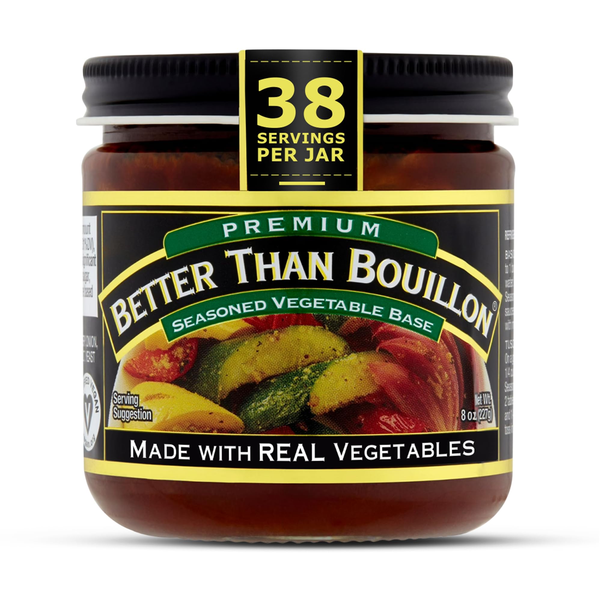 Better Than Bouillon Premium Seasoned Vegetable Base, Makes 38 Cups of Broth, 8 oz