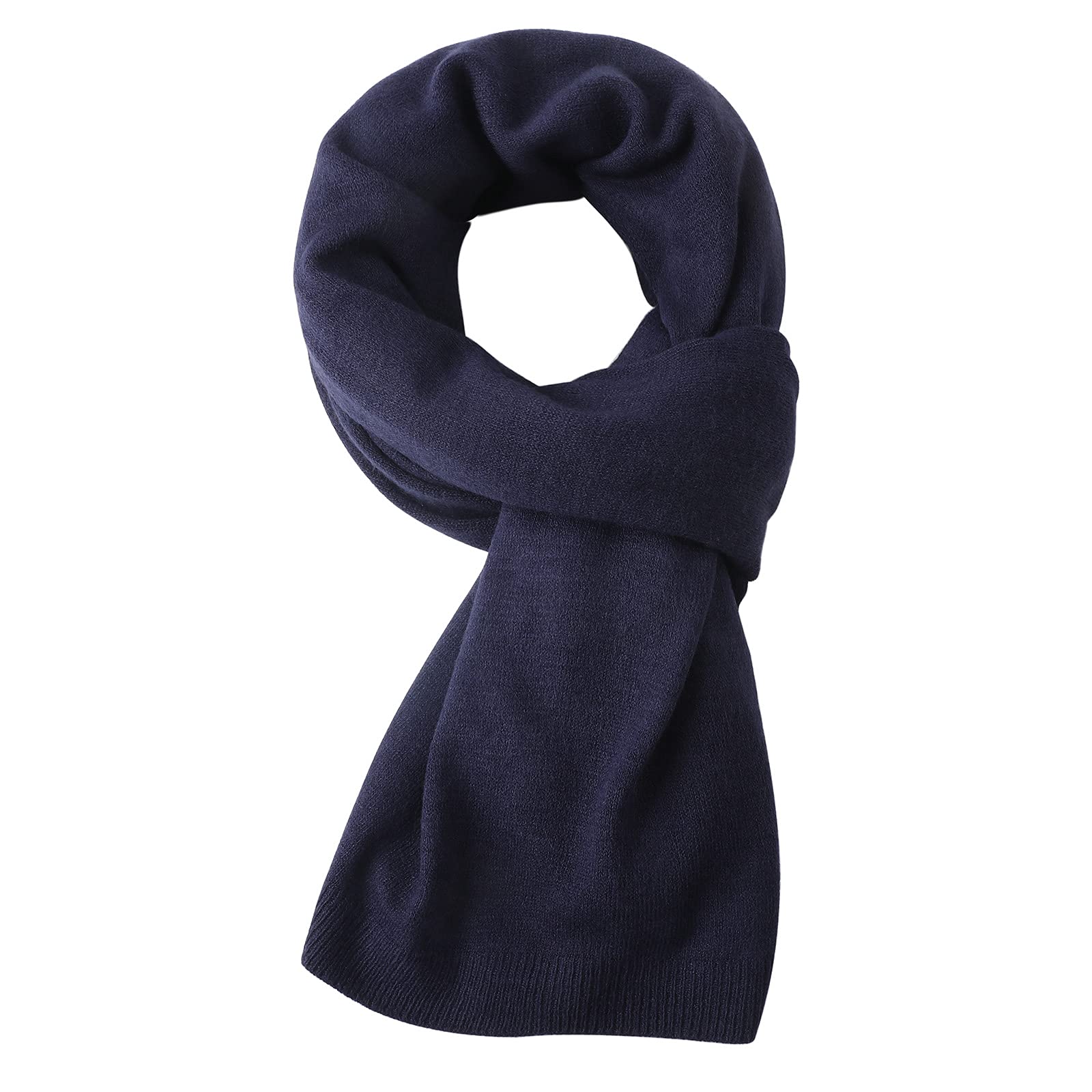 Fomolom Ponchos para mujer, versátil, ligero, sólido, de punto, bufanda, cabo, accesorios para mujer, Azul marino, Talla Única