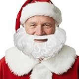 Yan Dream Short Full Beard for Men Classic Halloween Costume Facial Hair Synthetic Curly Red Fake Beard and Mustache