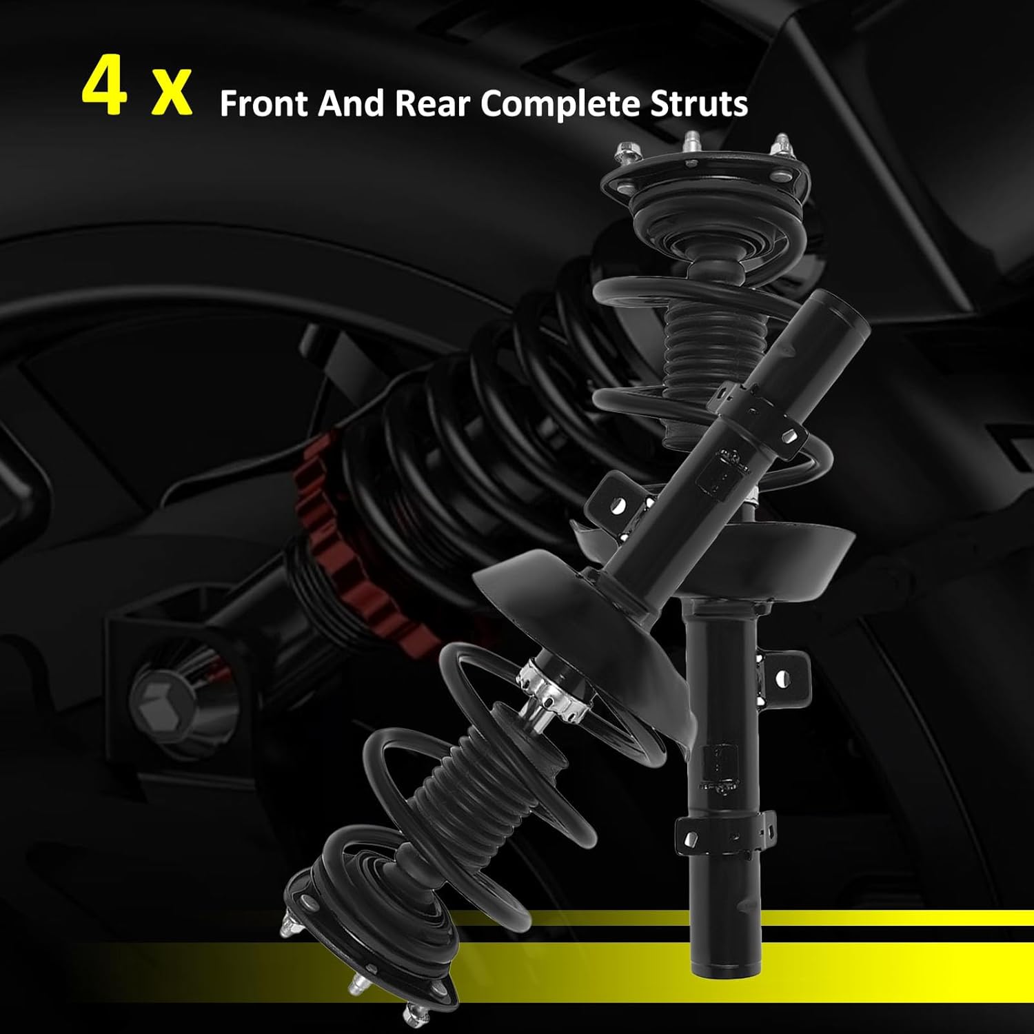 Front Complete Struts With Coil Spring Assembly And Rear Shock Absorbers fit for 2013-2017 for Honda Accord Shocks And Struts Replace 172984 172971,172970