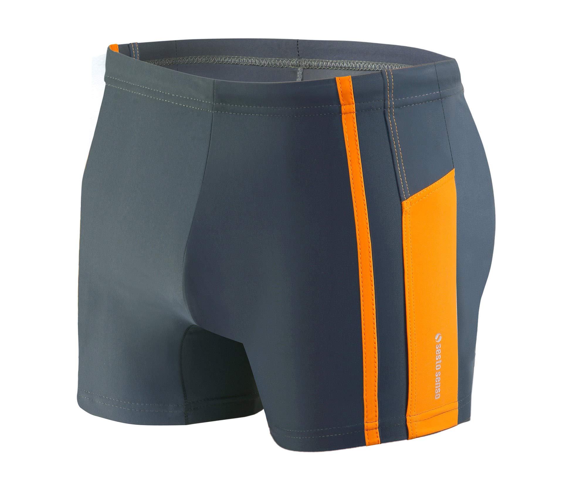 Sesto Senso Mens Swim Aquashorts Swimming Trunks Drawstring Beach Swimwear Shorts BD 364 M Graphite
