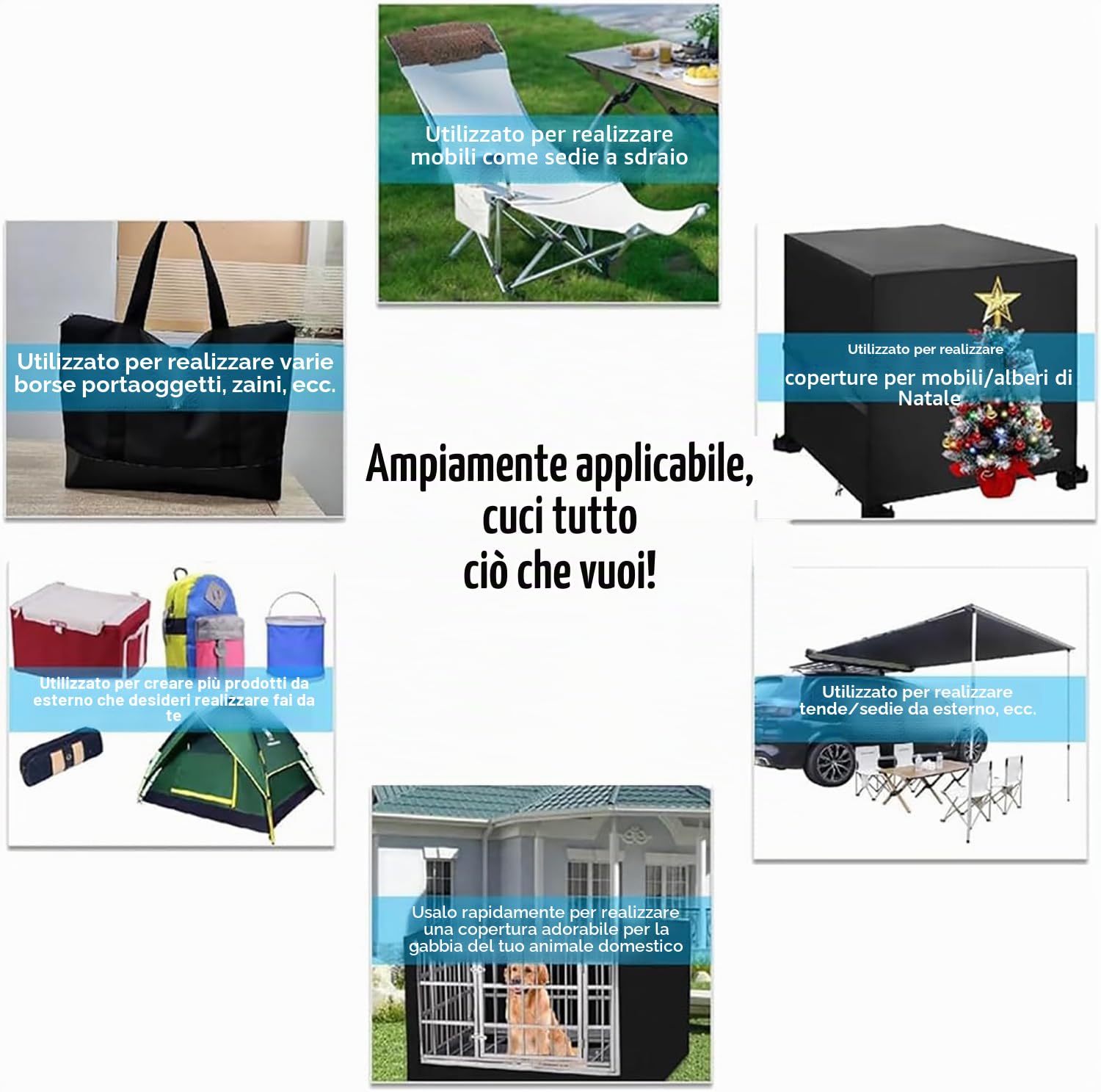 Tessuto impermeabile 600 denier canvas resistente agli strappi per cucire cuscini esterno