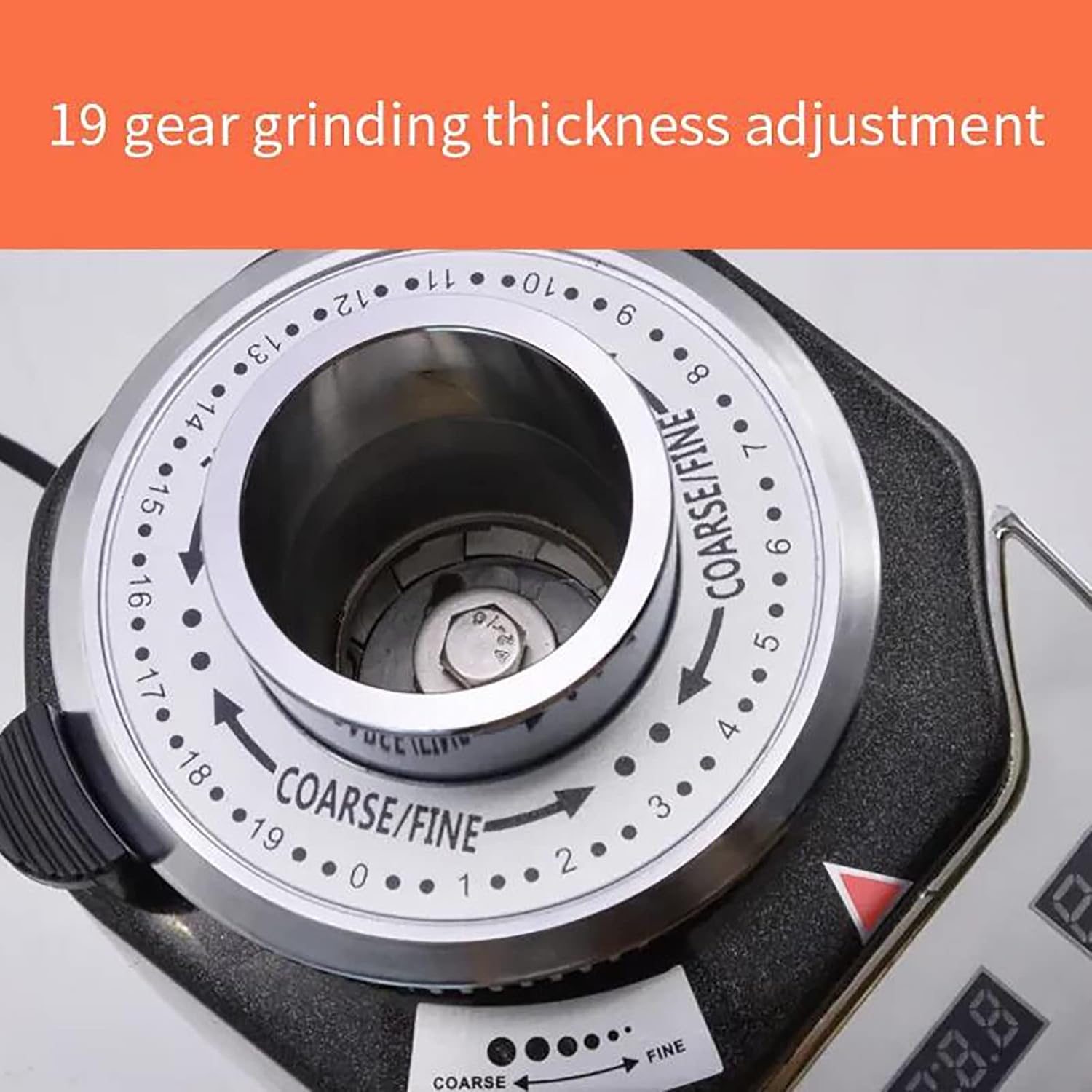 Professional Commercial Coffee Bean Grinder, Industrial Cafe Mill Electric Espresso Coffee Grinder, Intelligent Temperature Display, Cryogenic Grinding,Red