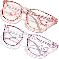 Vista 17 de Gafas de seguridad antivaho transparente con bloqueo de luz azul para protección ocular, gafas de enfermería para mujeres y hombres