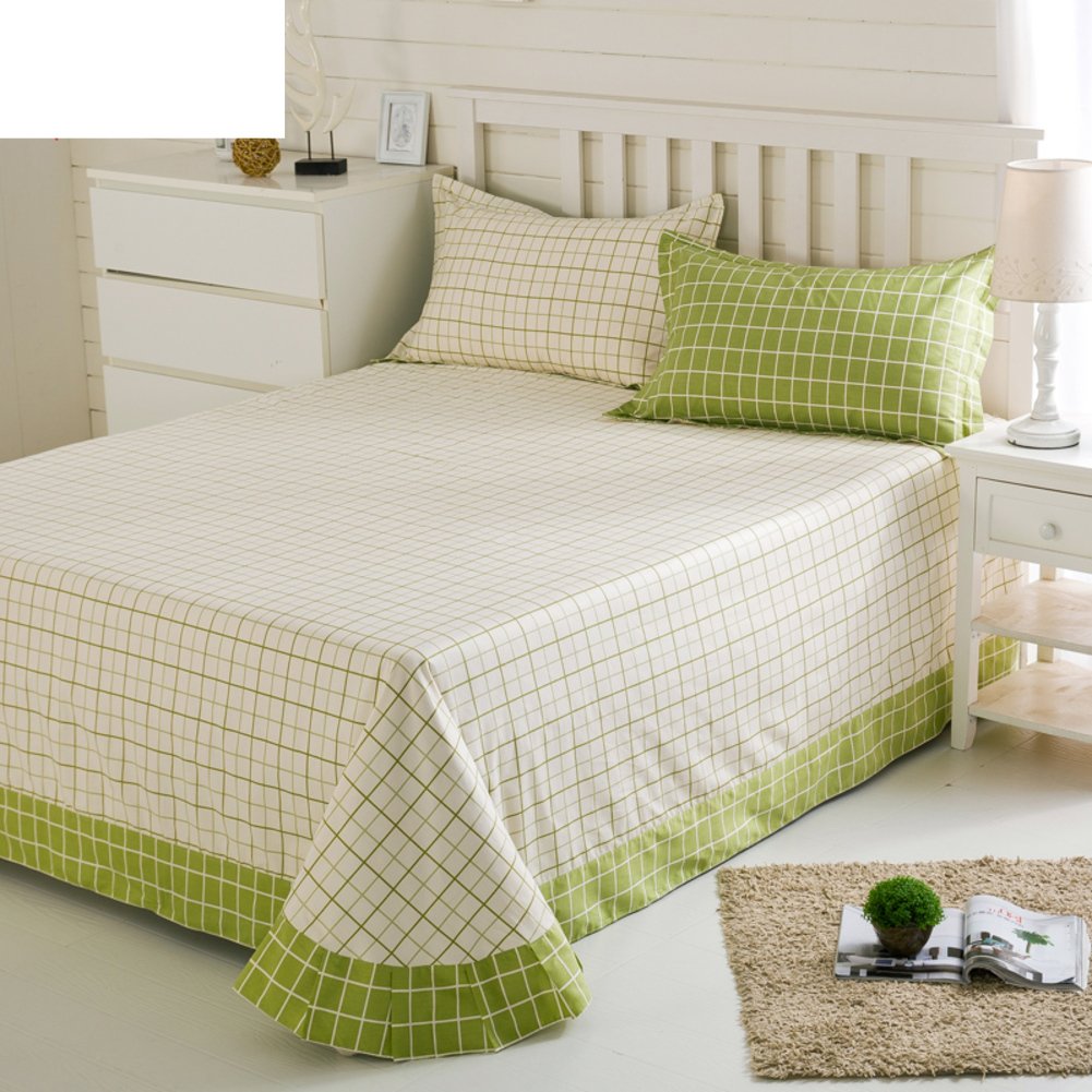 Drap plat en coton double sergé 270x245cm grand lit