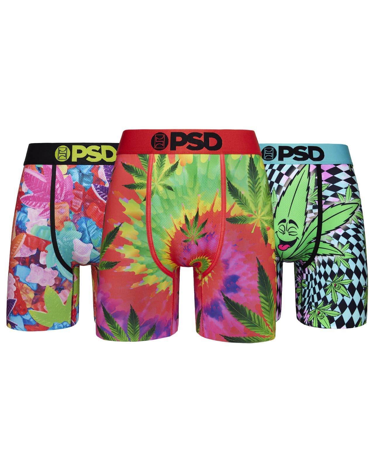 PSD Men's Poly Blend Underwear - 7 Inch Standard-Length Boxer Brief Packs, Soft and Breathable Underwear Men, Comfortable Fit