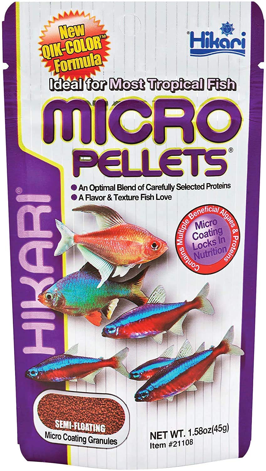 B&K PET Shop Hikari Tropical Micro Pellets Daily Diet for All Small Mouthed Fish Food (1.58oz, 45g)