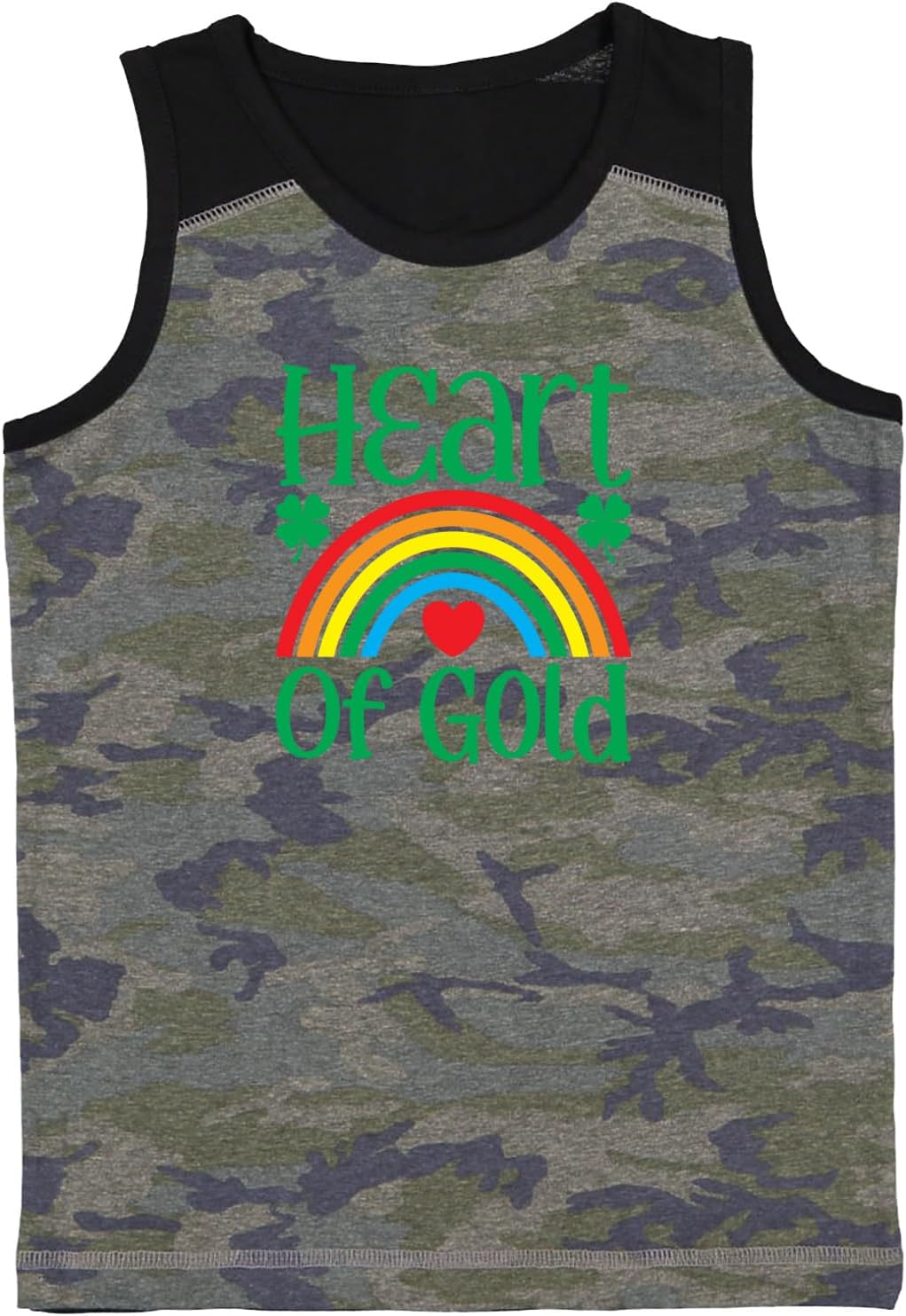 Heart of Gold - Rainbow Youth Contrast Back Tank Top