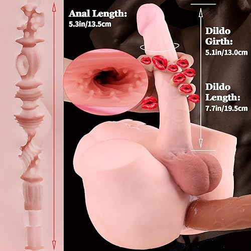 Miniatura 8 de Consolador sexual masculino realista para hombres sexuales anales, muñecas sexuales de testículos con polla masiva. Juguete sexual unisex para