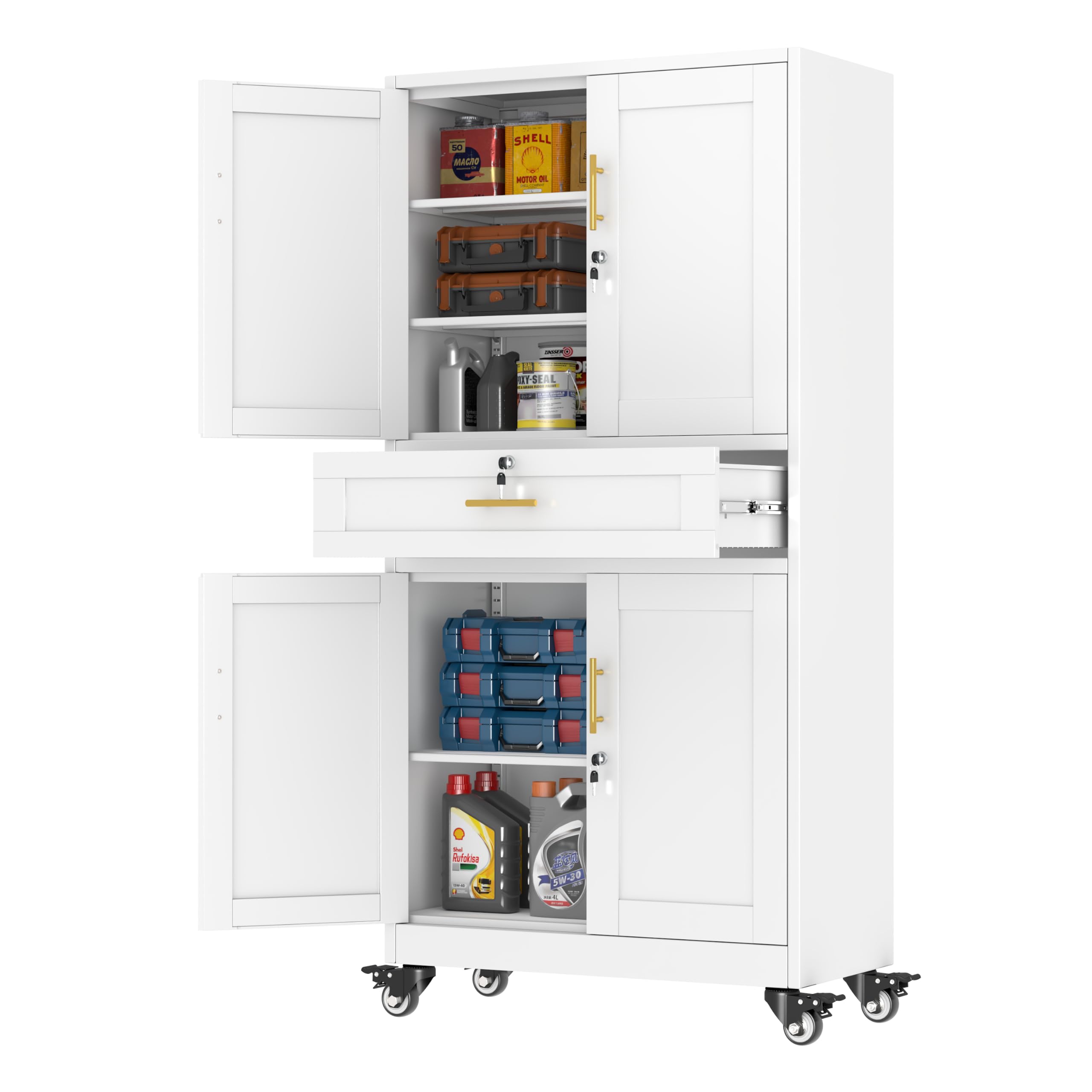 PAOFIN Tall Storage Cabinet