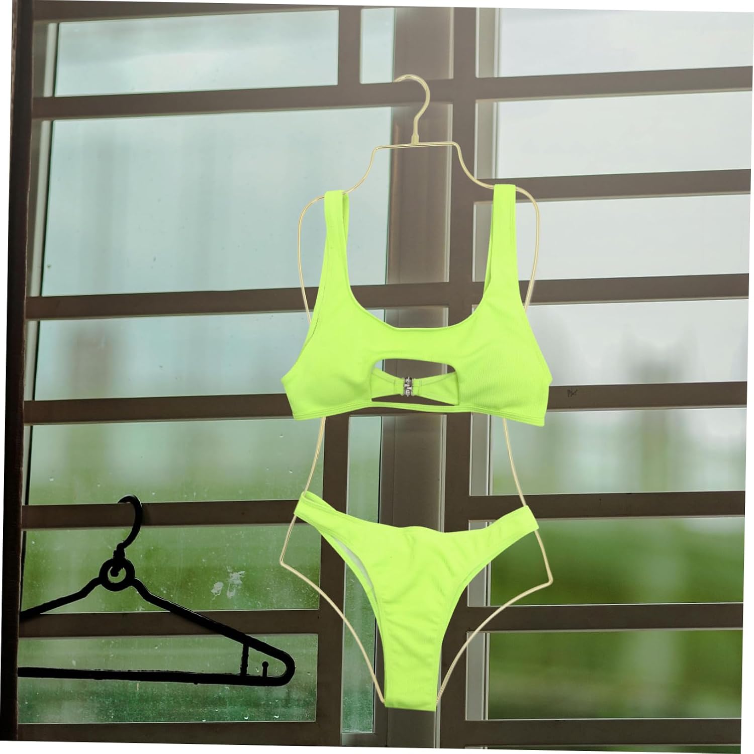 PRETYZOOM 2pcs Foldable Swimsuit Hangers for Women Bikini Hangers Lingerie Hanging Rack
