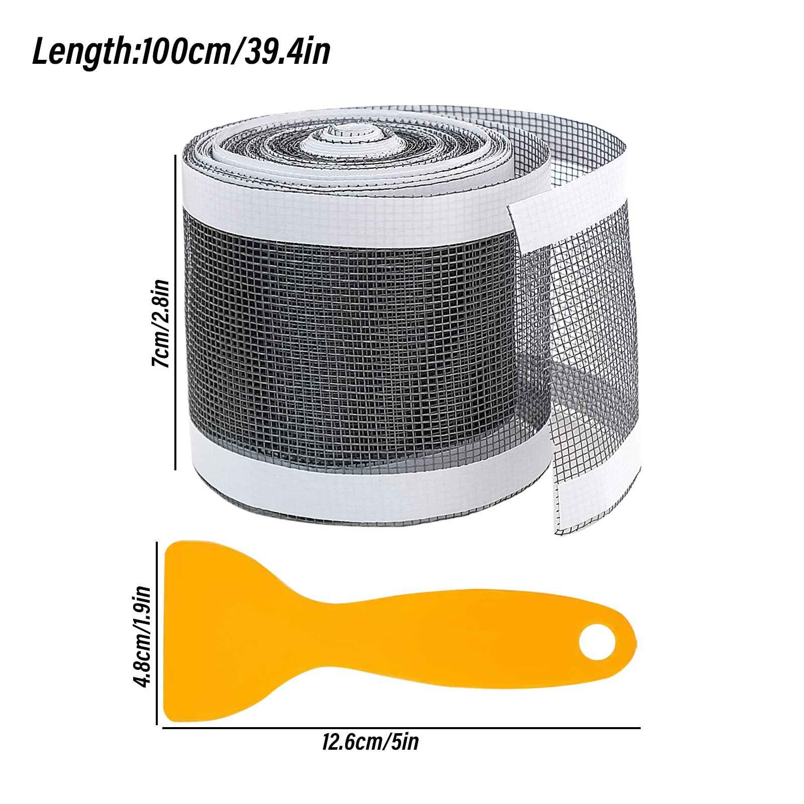 Disposable Drain Hair Catcher – 10m & 5m Self-Adhesive PVC Strips With Scrapers, 4-Pack