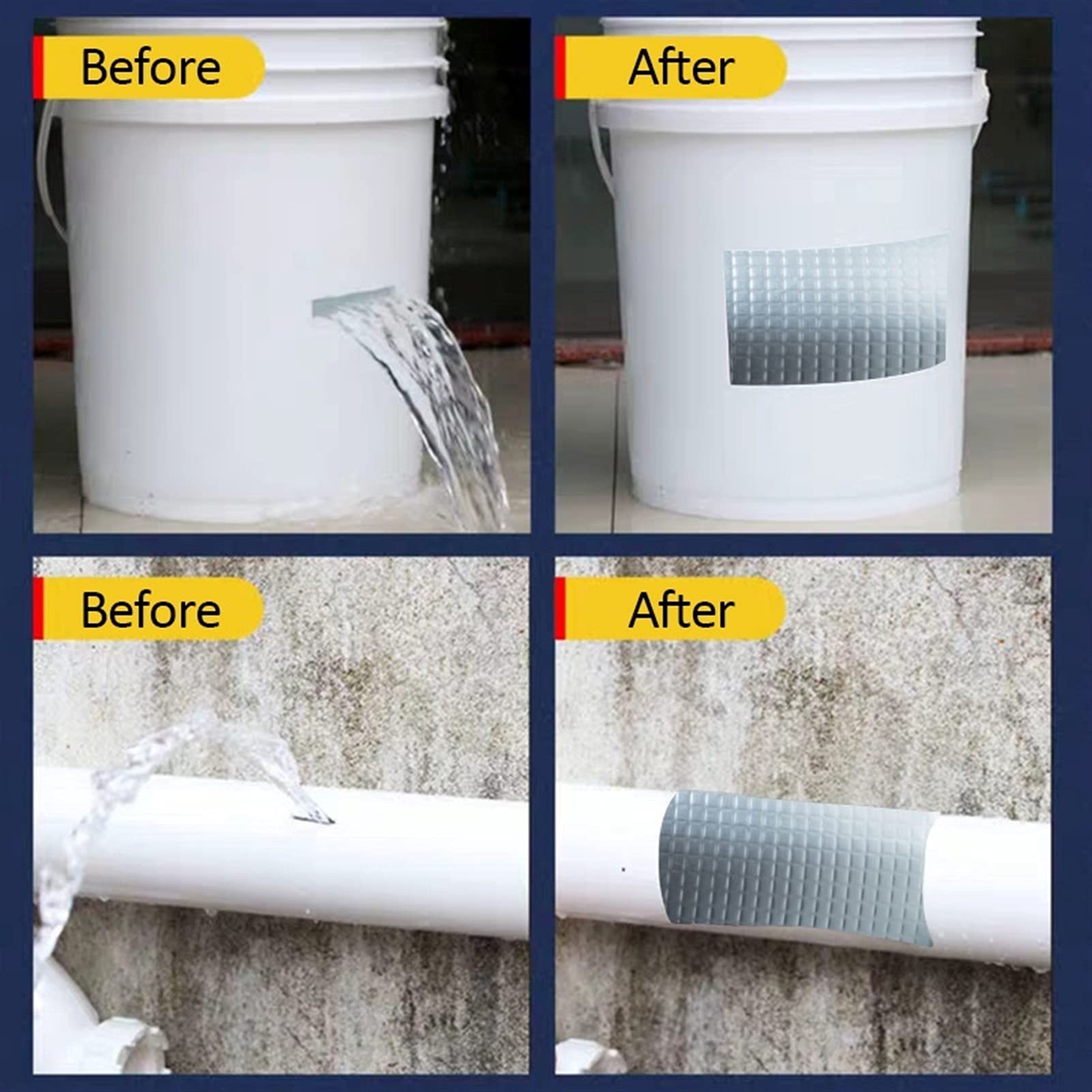 Cinta adhesiva de sellado de papel de aluminio Cinta de sellado de reparación de aislamiento térmico retardante de llama, cinta adhesiva súper fijadora resistente a altas temperaturas(1m wide*5m long)