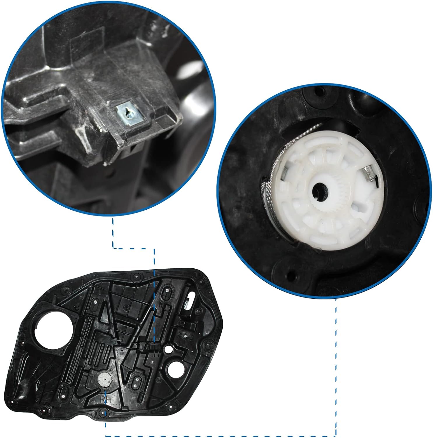 Kia Optima Power Window Regulator- Front Right Passenger Door Replacement for 2012 2013 Kia Optima 824814C000 82481-4C000 Front Right Passenger Side