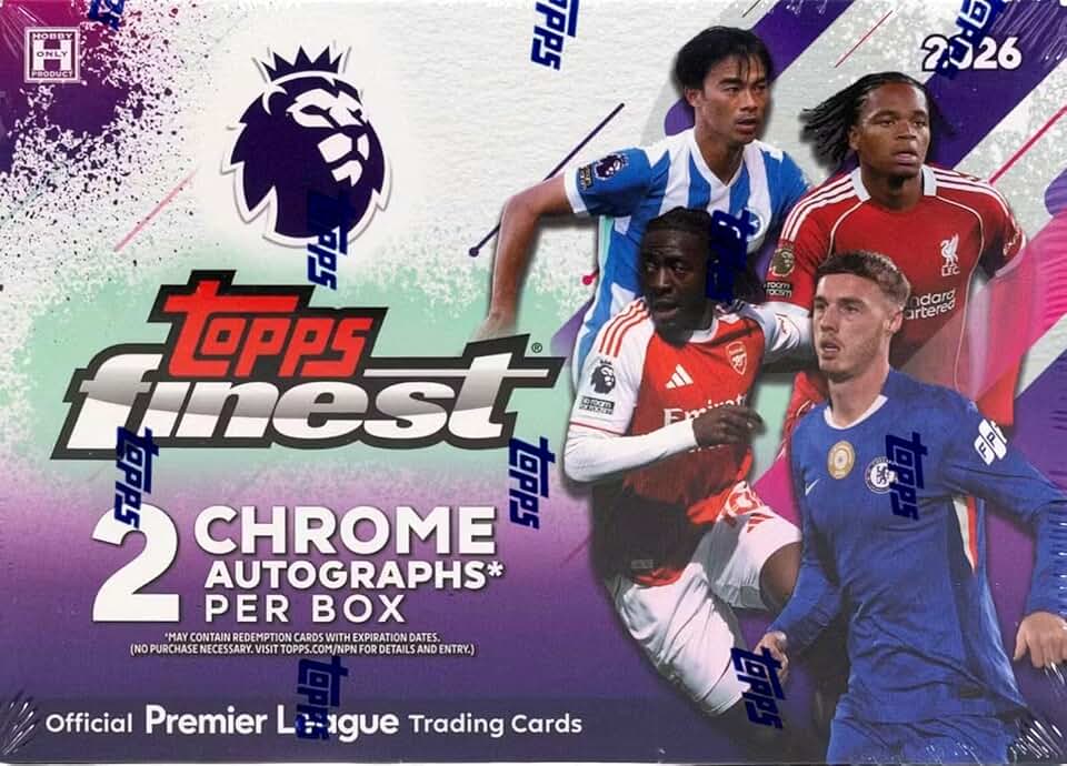 2026 Topps Finest EPL Soccer HOBBY box (6 pks/bx)