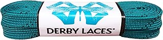 Derby Laces Teal 84 Inch Waxed Skate Lace for Roller Derby, Hockey and Ice Skates, and Boots