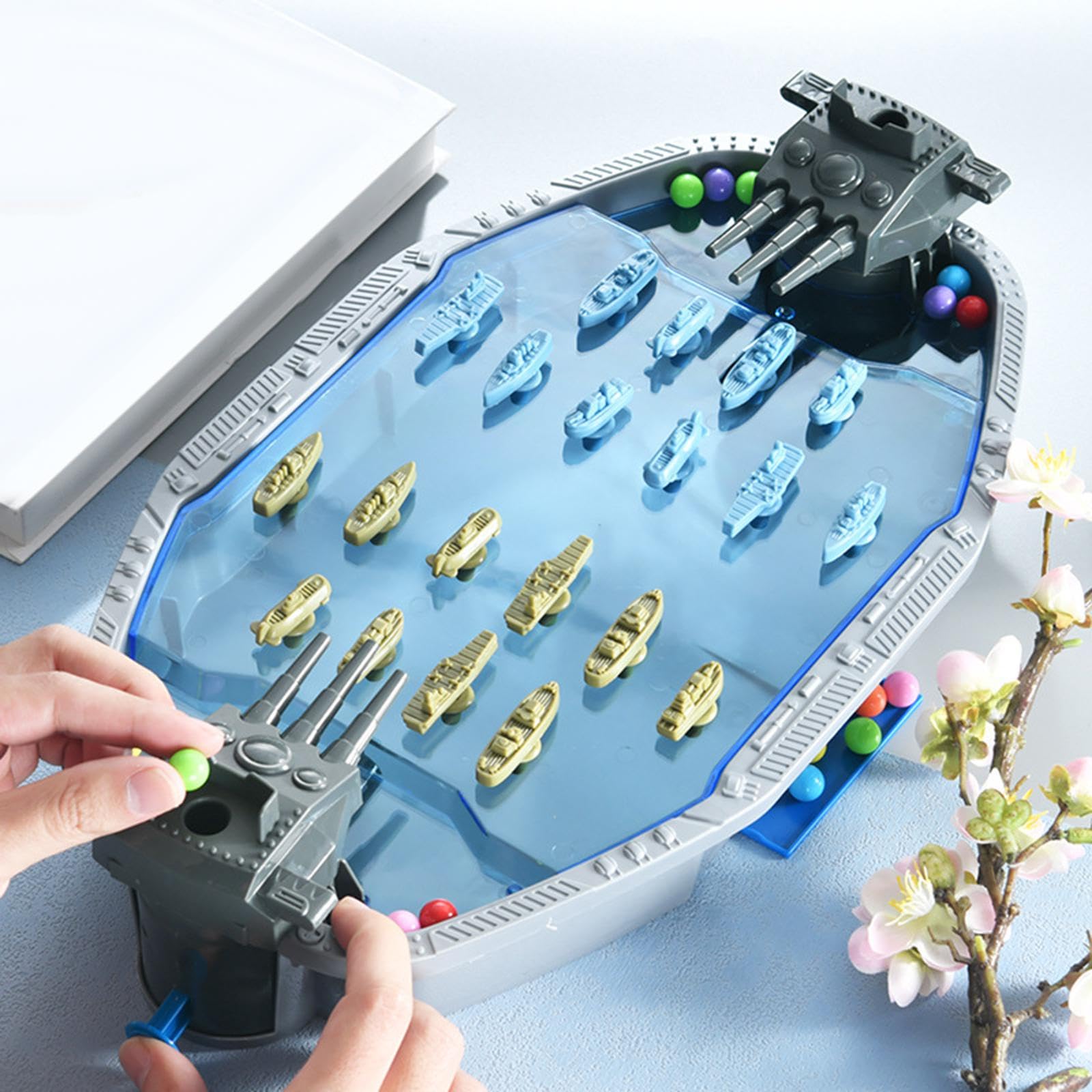 Mini Gioco da Tavolo Competizione Lancio Giocattolo Battaglia Navale Gioco da Tavolo per, Nave da Guerra